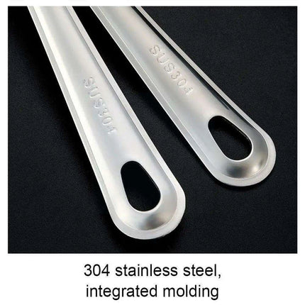 Elegant Stainless Steel Serving Spoon Set with Integrated Strainer - A Must-Have Kitchen Essential