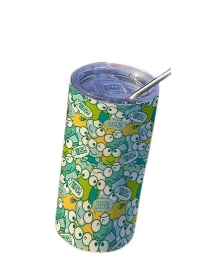 Cute Keroppi Stainless Steel Thermos Cup - Kawaii Portable High Capacity Water Bottle