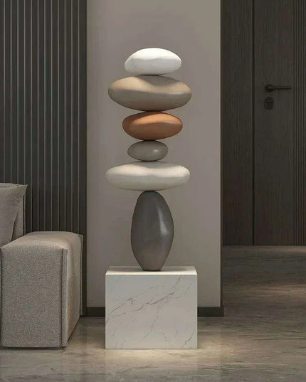 Serenity Stone 80CM Art Sculpture for Harmonious Indoor Atmosphere