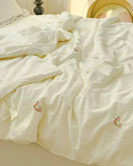 Innovative Breathable Summer Quilt - Double Layer Cooling Design, Lightweight & Washable