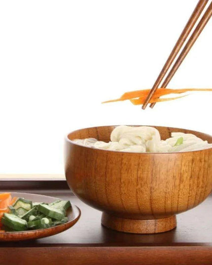 Deluxe Japanese Wooden Dining Set for Kids