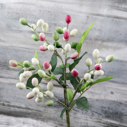 39 cm Artificial Olive Berry Branch with Mixed Leaves
