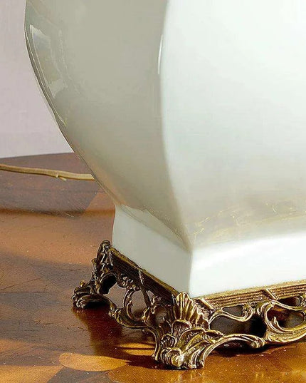 Elegant Ceramic and Copper Decorative Vase