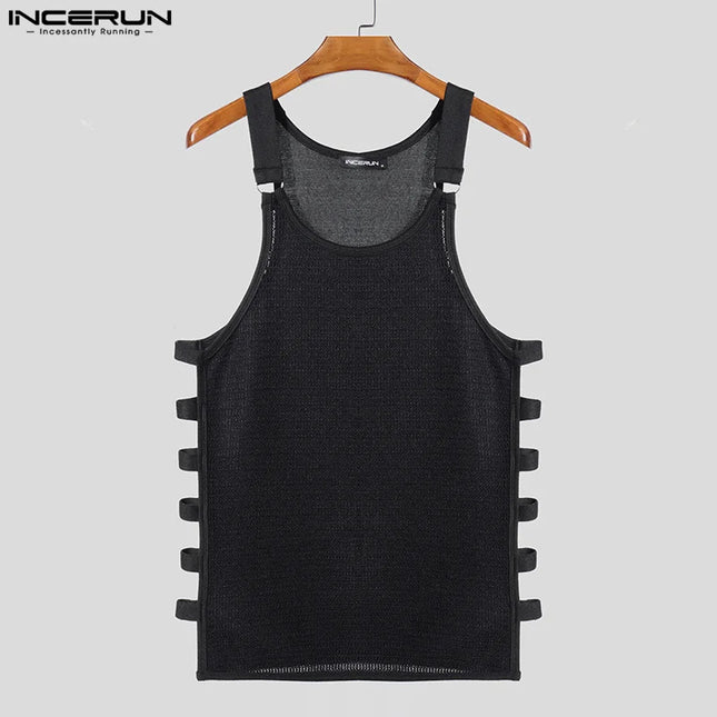 Men's Hollow-Out Sleeveless Tank Top — Streetwear, XL–5XL | Très Élite