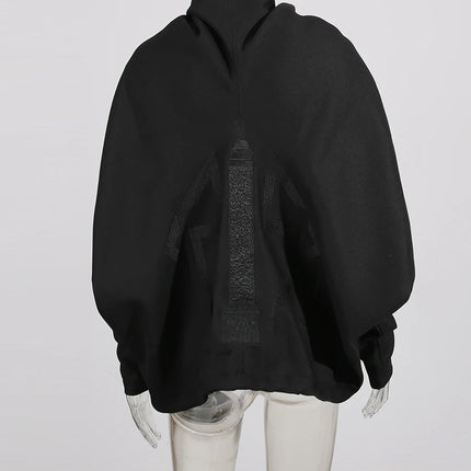 Women's Loose Patchwork Zipper Jacket – Raglan Sleeve Casual Outerwear