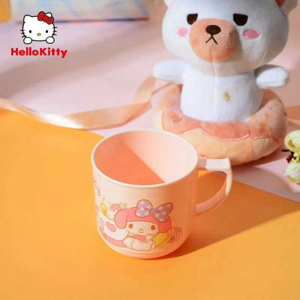 Sanrio Character Kids' Breakfast Water Cup Set Featuring Hello Kitty and My Melody - Fun and Whimsical Design