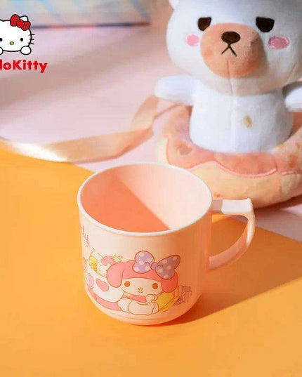 Sanrio Character Kids' Breakfast Water Cup Set Featuring Hello Kitty and My Melody - Fun and Whimsical Design