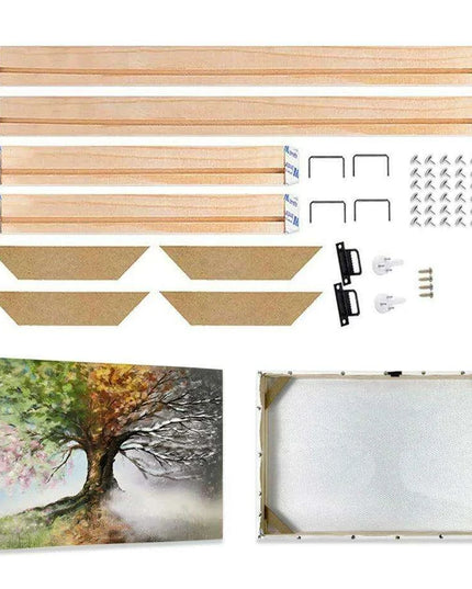 Rustic Pine Wood Customizable Picture Frame - DIY Home Decor Kit for Personal Touch