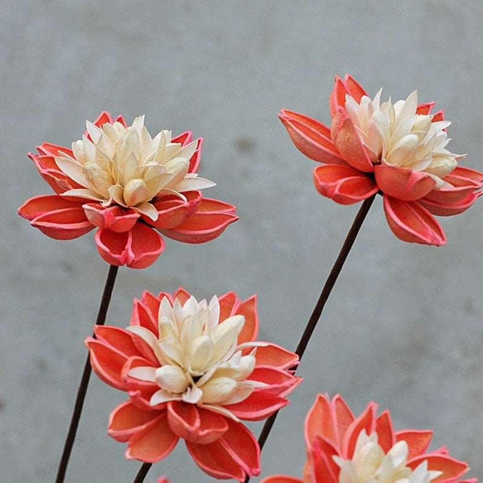 Exquisite Lotus Flower Bouquet: Vibrant Handmade Rustic Decor