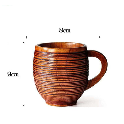 Handcrafted Rustic Spruce Wood Mug - Stylish Natural Drinkware for All Beverages