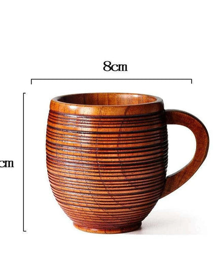 Handcrafted Rustic Spruce Wood Mug - Stylish Natural Drinkware for All Beverages