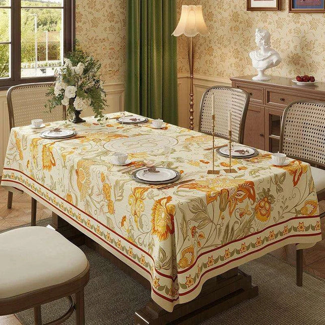 Elegant Waterproof Tablecloth Inspired by American Countryside Charm