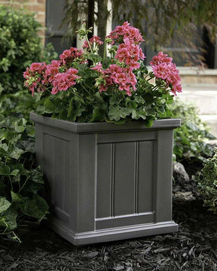 New England Oasis Premium Double-Wall Planter with Built-In Water Reservoir