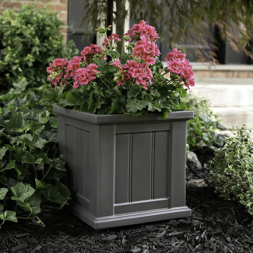 New England Oasis Double-Wall Outdoor Planter with Water Reservoir