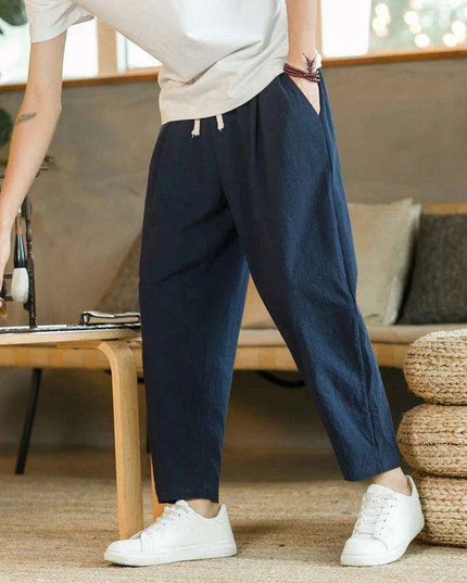 Cotton-Linen Summer Casual Trousers for Men