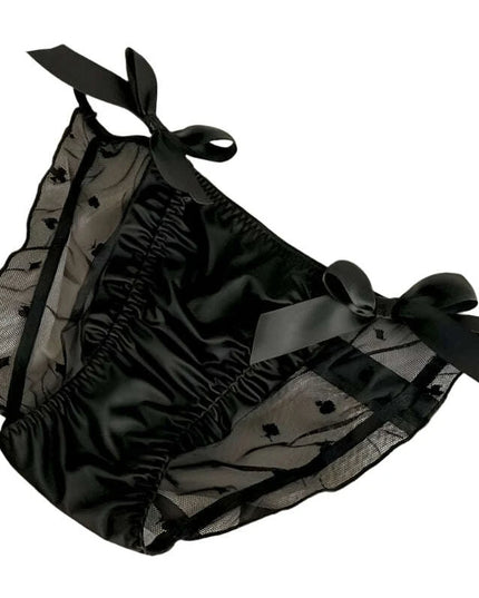 Charming Kawaii Satin Ruffle Panties - Lolita Underwear in M, L, XL Sizes