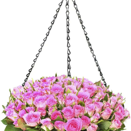 Set of 4 Elegant Self-Watering Hanging Planters for Indoors and Outdoors