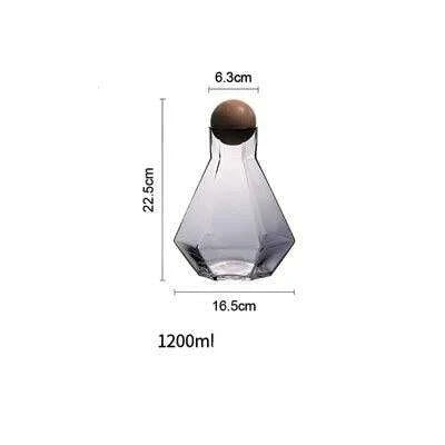 Elegant Diamond-Embossed Glass Kettle for All Beverage Types, 1.2L Capacity