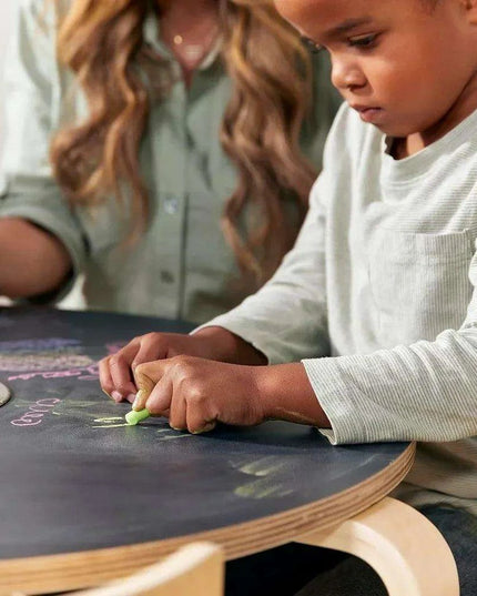 Creative Kids' Chalkboard Activity Table and Chair Set - Educational Wooden Furniture for Imaginative Learning