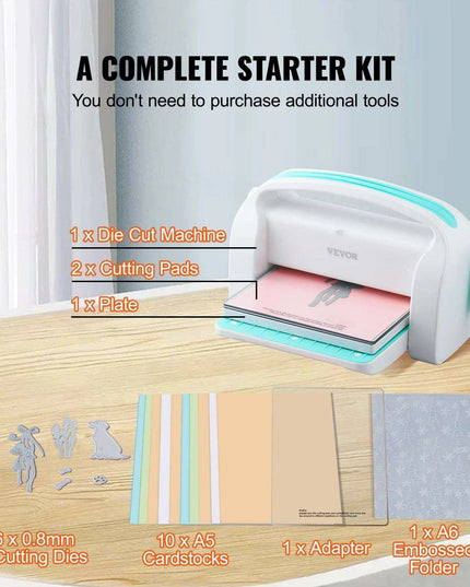 CraftMaster 6/9in Manual Die Cutting & Embossing Kit for Ultimate DIY Creations
