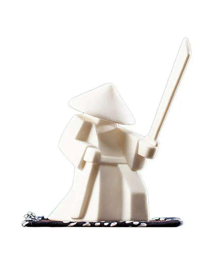 Elegant Samurai Porcelain Incense Holder - Unique Artistic Censer for Home Serenity