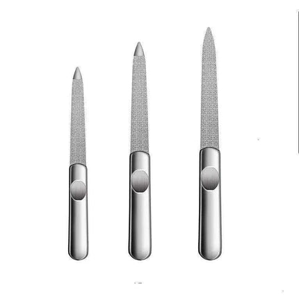 Salon-Worthy Nails Made Easy with Stainless Steel Nail File Set - 3 Sizes