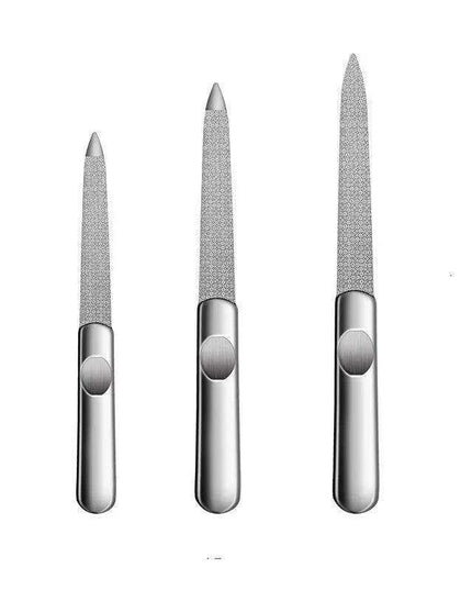 Salon-Worthy Nails Made Easy with Stainless Steel Nail File Set - 3 Sizes