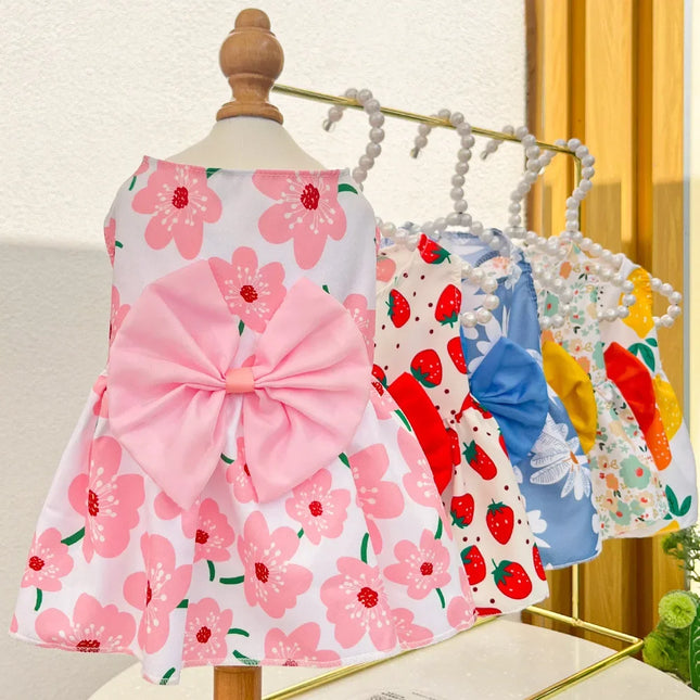 Bow Lace Princess Dress for Dogs & Kittens