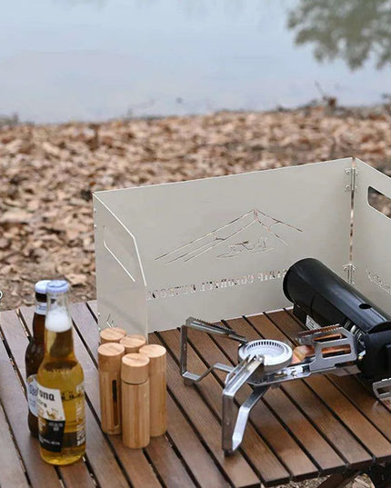 Compact Wind Shield for Portable Gas Stoves - Essential for Outdoor Cooking