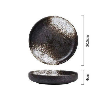 Chic 8-Inch Japanese-Inspired Ceramic Plate for Serving Pizza and Pasta