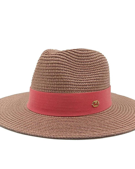 Chic Macaron White Straw Hat for Summer Travel - Essential Sun Protection for Beach Days 2023