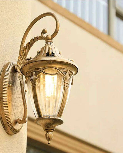 Elegant Waterproof Outdoor Wall Lantern for European-Style Gardens and Patios