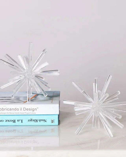 Geometric Elegance: Crystal Flower Spheres for Timeless Decor