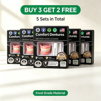 Instant Smile Moldable Silicone Denture Kit — Natural Ivory, Upper & Lower