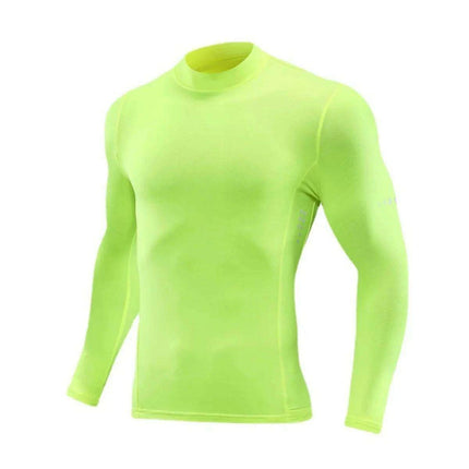 Men's Long Sleeve Compression Workout Tee for Gym Training and Muscle Building