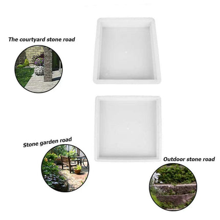 DIY Plastic Paving Mold for Garden Pathways - Heavy-Duty Cement Stepping Stone Maker