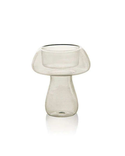 Whimsical Glass Mushroom Candle Holder for Elegant Home Decor and Events