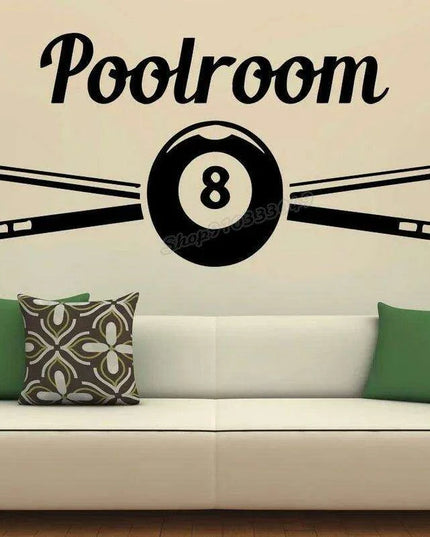 Personalized Billiards Club Wall Decal - Effortless Home Decoration Solution
