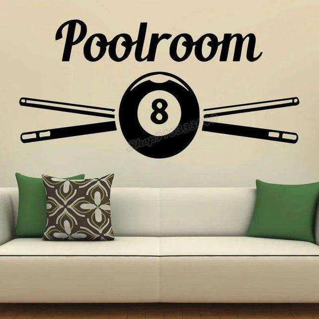 Personalized Billiards Club Wall Decal - Effortless Home Decoration Solution
