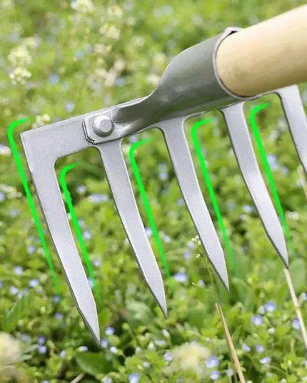Durable Carbon Steel Gardening Rake Set for Effective Soil Preparation and Weeding