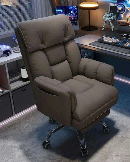 Sleek Nordic Leather Ergonomic Recliner - The Perfect Blend of Comfort for Gaming and Leisure