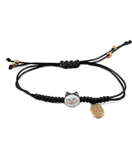 Charming Red Cord Lucky Cat Bracelet - A Thoughtful Gift for Women and Girls