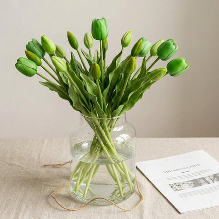 Realistic 5 Heads Tulips Bouquet Silicone Real Touch Artificial Flower High Quality Home Decor realistic-5-heads-tulips-bouquet-silicone-real-touch-artificial-flower-high-quality-home-decor