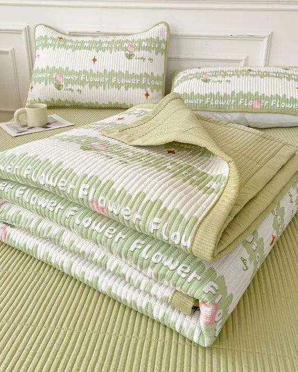 Chic Cotton Bedspreads for Double and Queen Size Beds - Cozy Princess-Inspired Covers for a Stylish Bedroom Retreat