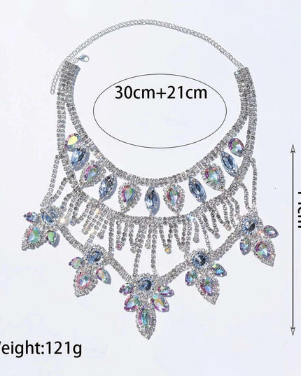Radiant AB Rhinestone Statement Necklace - Elevate Your Glam Game