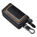 Sophisticated Dual-Pocket Genuine Leather Key Holder
