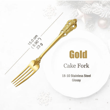 Gold-Finish 18/10 Stainless Steel Flatware — Individual Pieces | Très Elite