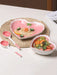 Strawberry Delight Dining Ensemble: Bowl, Spoon, and Plate Set