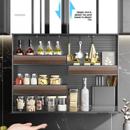 Electric Lifting Kitchen Organizer Storage Cabinet Basket Smart Kitchen Storage Organization Shelf Kitchen Accessories e electric-lifting-kitchen-organizer-storage-cabinet-basket-smart-kitchen-storage-organization-shelf-kitchen-accessories-e