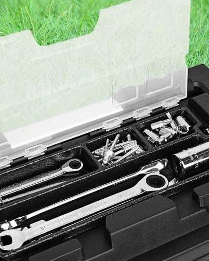 Elite Stainless Steel Toolbox with Dual Secure Storage and Innovative Security Features